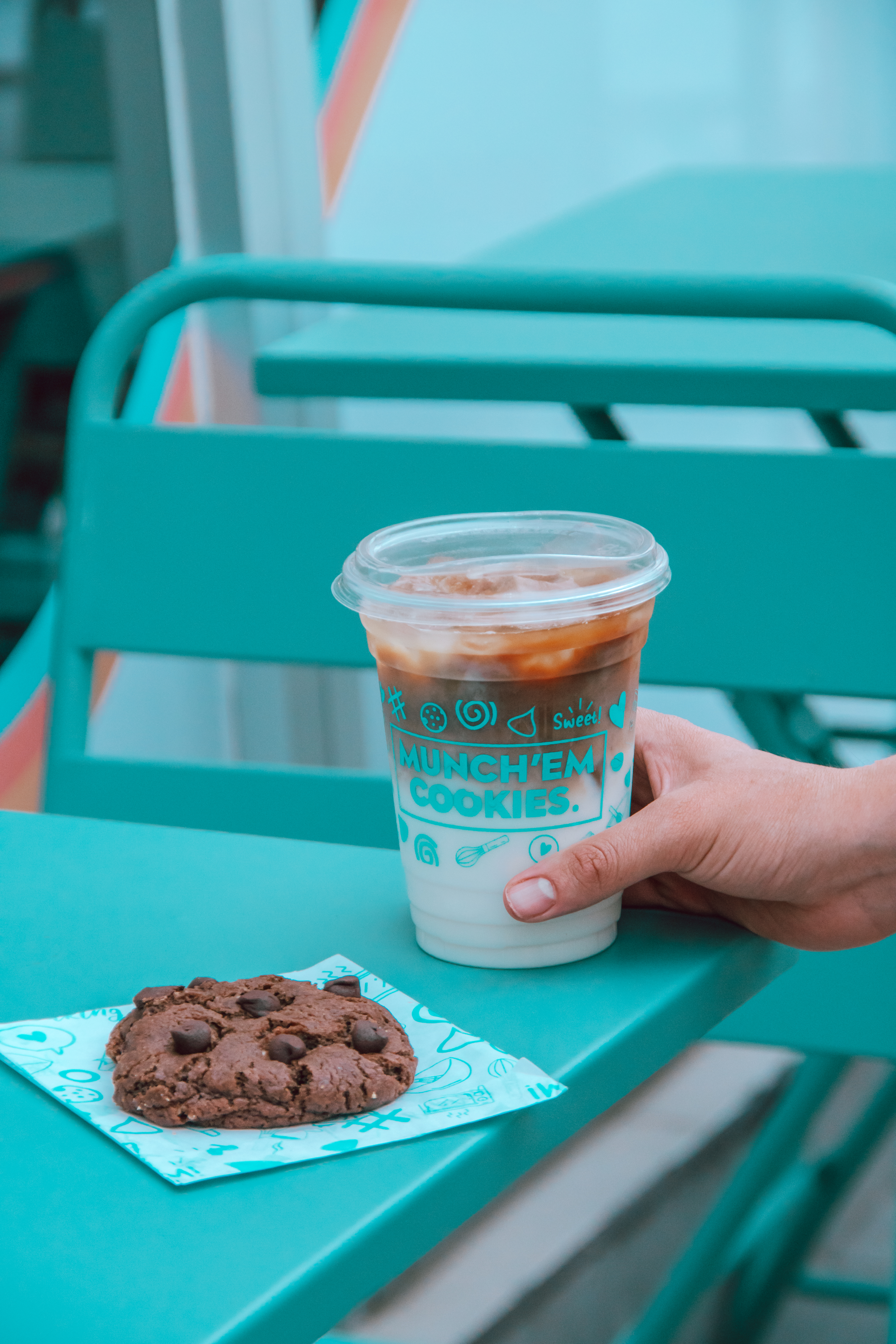 Cookie artesanal de cerca — chocolate belga Querétaro